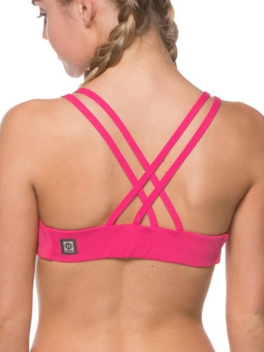 JOLYN Fendrick’s Dark Pink Fuscia Strappy Back Bikini Top ONLY Size Medium